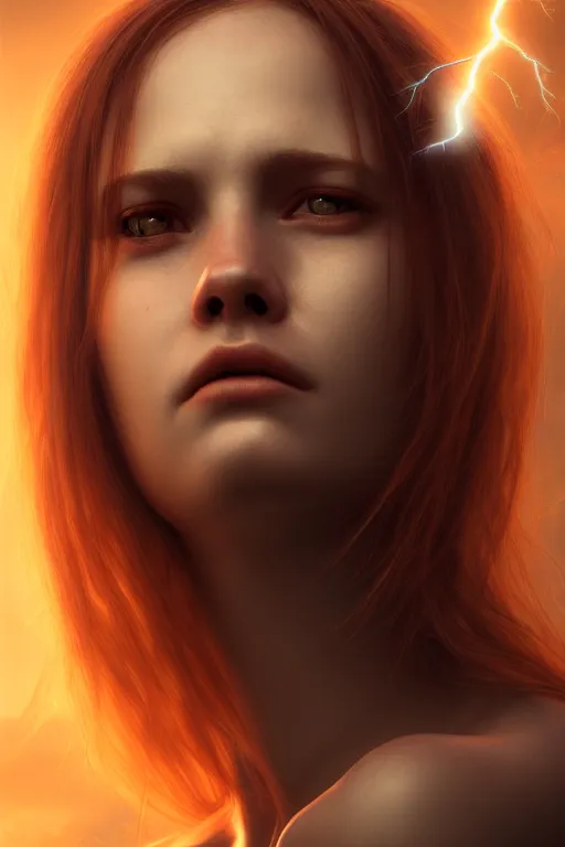 Prompt: head portrait of android, Lilith, portrait, biblical, mythology, Genesis, haunting, beautiful , photo-realistic, hyper-realism, octane render, dramatic lightning, cinematic, by John William Waterhouse