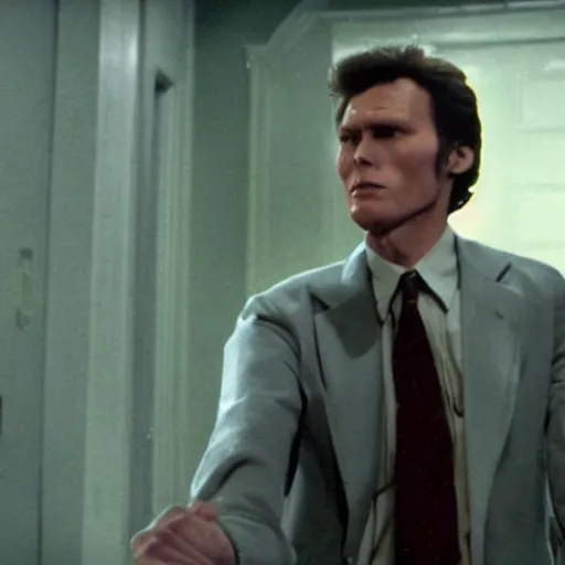 Image similar to Live Action Still of Jerma985 in Dirty Harry, real life, hyperrealistic, ultra realistic, realistic, highly detailed, epic, HD quality, 8k resolution, body and headshot, film still