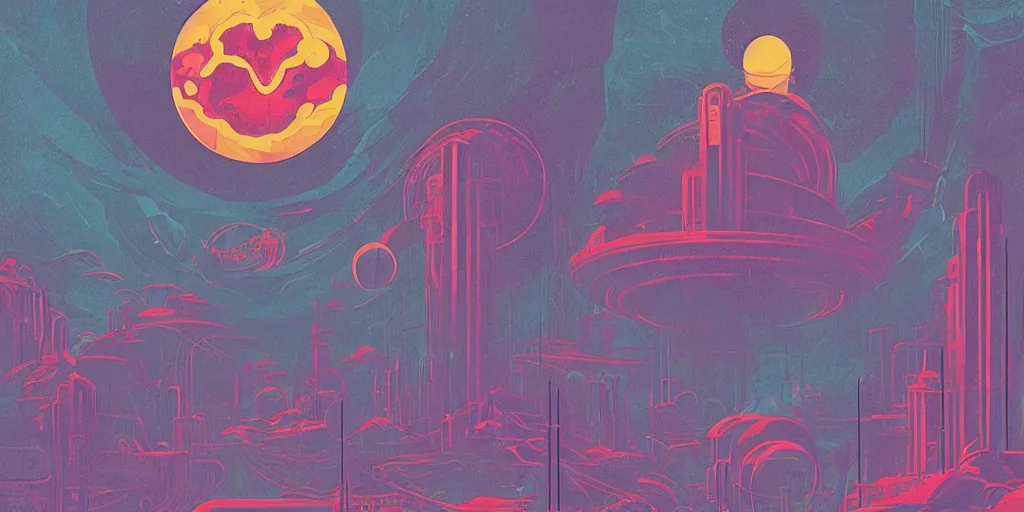 Image similar to a lovecraftian cinematic isograph print of a aetherpunk planet by alena aenami in the style of art - deco art, very, very aesthetic