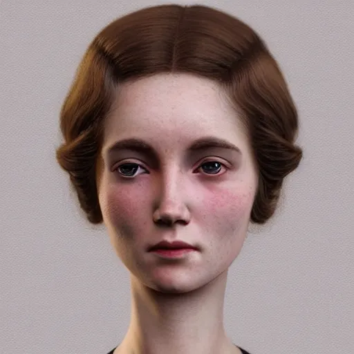 Prompt: a 1 9 th century woman with a 1 9 th century hairstyle!!!!!, detailed facial features, golden ratio, centered, photorealistic photography, photorealism, cinematic photography, fisheye!!!!! lens, artstation, cgsociety contest winner, vignette