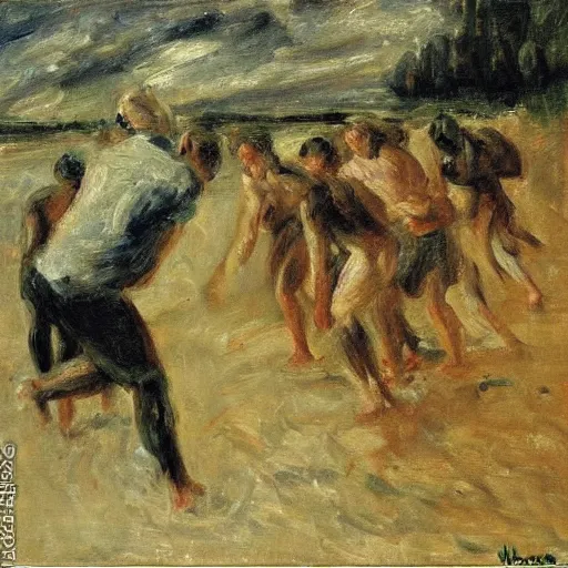 Image similar to this is hell, oil painting by max liebermann