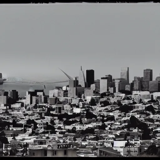 Prompt: a collodion photograph of san francisco's skyline - n 6