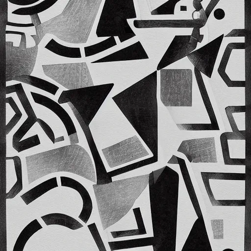 Image similar to graphic design poster by palefroi, nanae kawahara, damien tran, elements in a composition, illustrative and abstract, minimalist, greyscale, charcoal, artwork