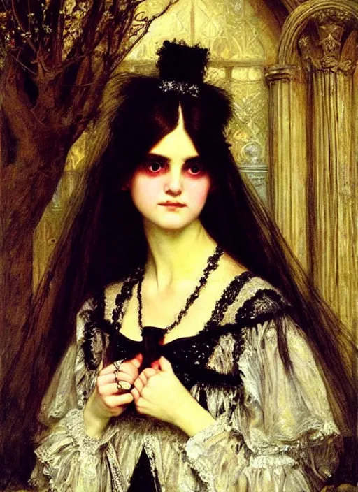 Image similar to gothic princess portrait. by william henry hunt * *, highly detailded