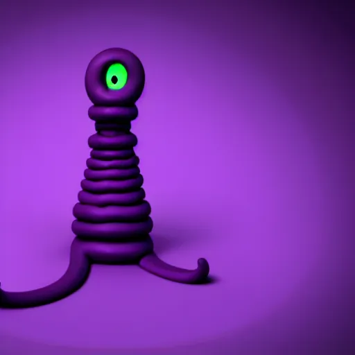 Image similar to purple tentacle, day of the tentacle characters. super realistic 8 k render of a dark hooded powerful elegant, cinematic composition