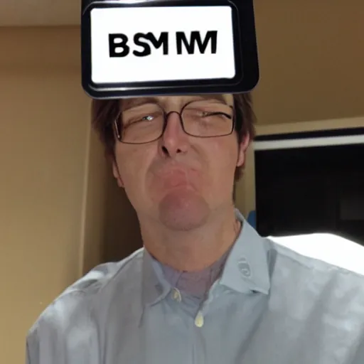 Image similar to Dwight is excited that he got a new Dymo label maker