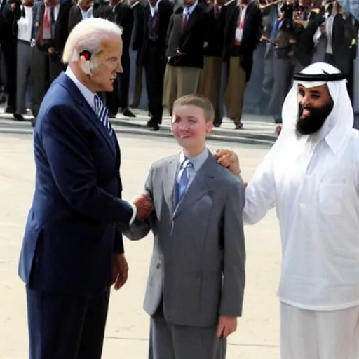 Image similar to joe biden shaking hands with osama bin laden