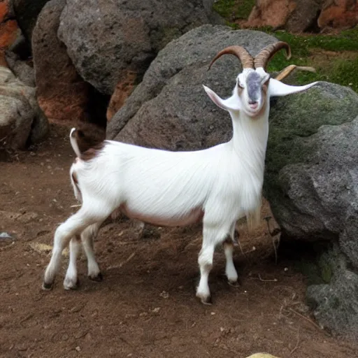 Prompt: goat - snake naga hybrid animal