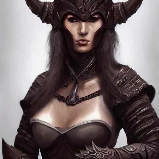 Image similar to medium-length portrait of a female dragonborn wearing a dark robe, highly detailed, digital painting, concept art, fantasy art, D&D