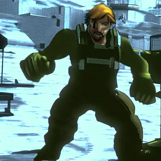 Image similar to screenshot of super mario in metal gear solid, playstation graphics, ps1, pixels