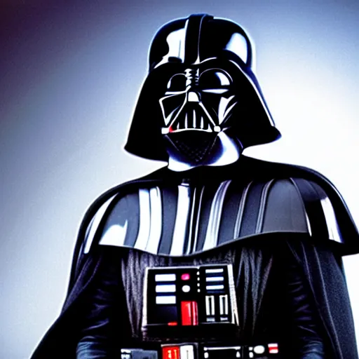 Image similar to a still of derp vader in the film star wars the empire strikes back