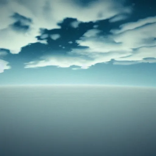 Prompt: Ground view of the surface of a water planet, sharp, detailed, clouds, endless horizon, award winning photography