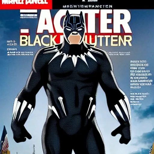 Image similar to donald trump wearing the marvel black panther costume with no mask and his face is showing, sharp
