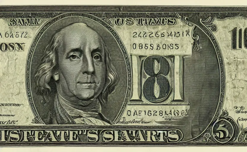 Image similar to rectangular photograph of five dollar u. s. currency note