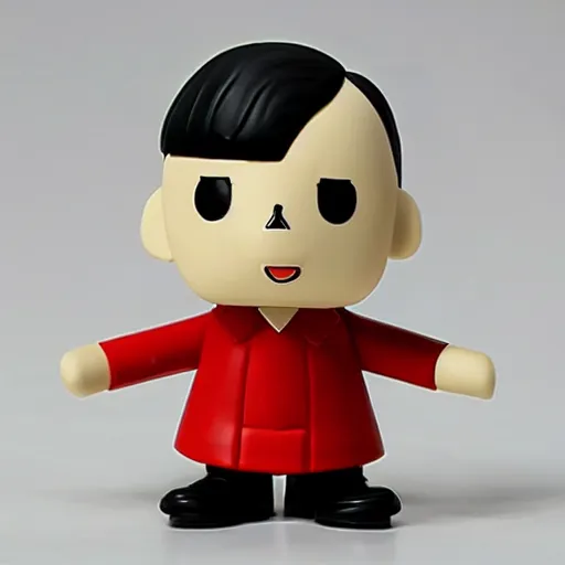 Prompt: alan turing stop motion animal crossing character vinyl action figure, plastic, toy