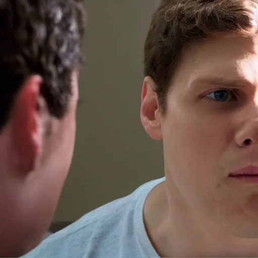 Prompt: Live Action Still of Jerma in Superbad, real life, hyperrealistic, ultra realistic, realistic, highly detailed, epic, HD quality, 8k resolution, body and headshot, film still