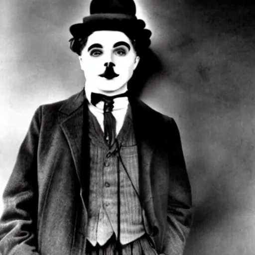 Image similar to charlie chaplin coming back from dead