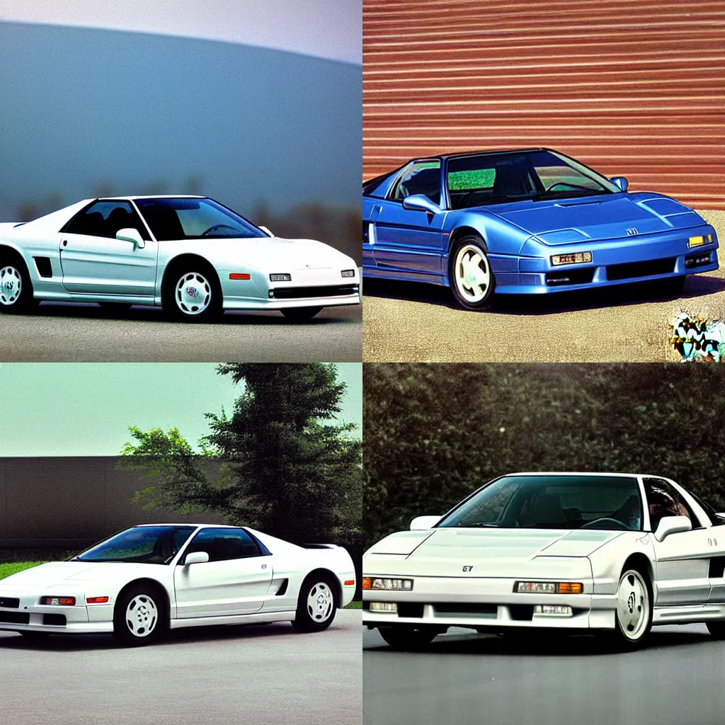 Prompt: acura NSX from 1985 Honda NSX from 1986 1980s photograph