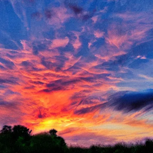 Prompt: sunset clouds in shape of angel