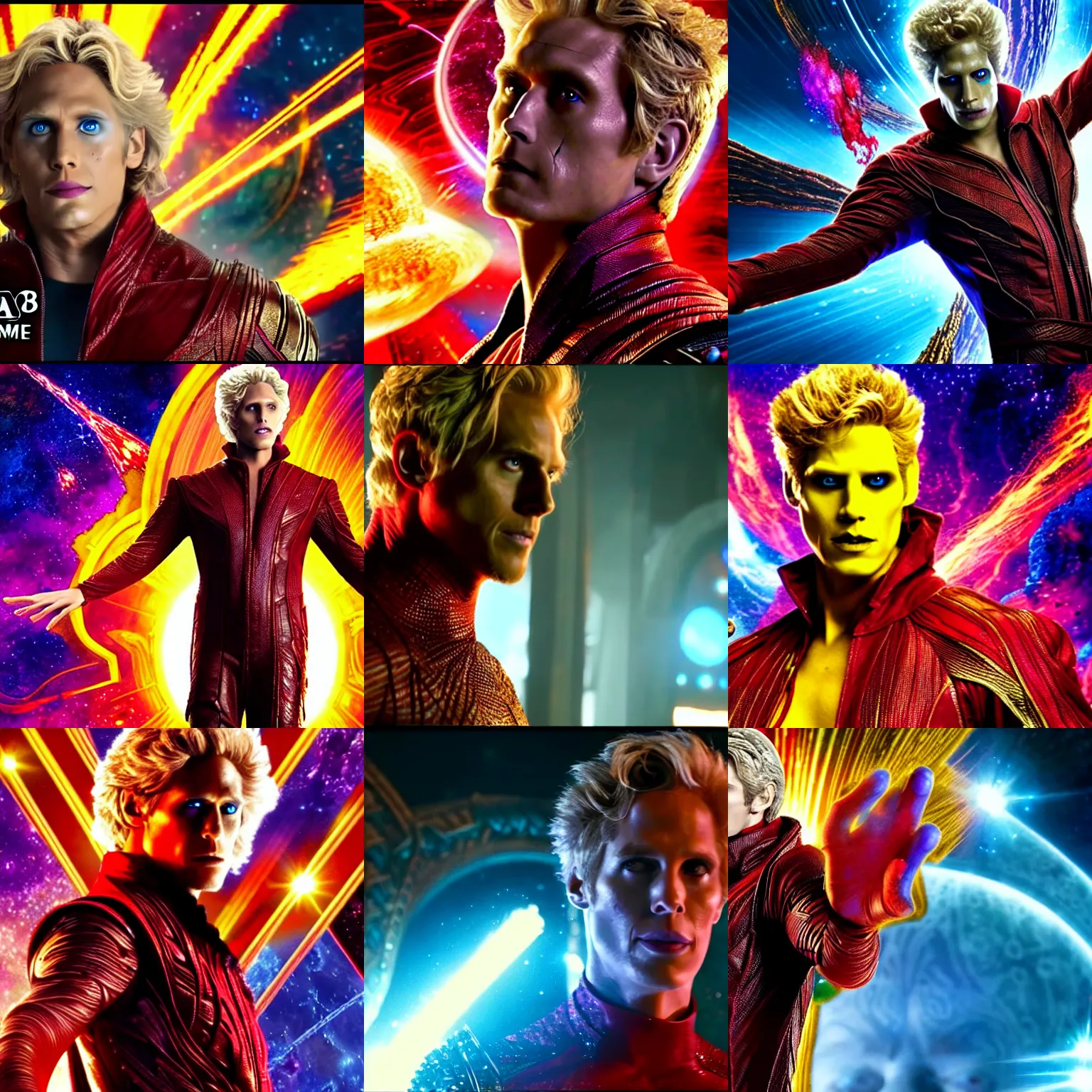 Image similar to adam warlock in guardians of the galaxy movie scene hd 8k