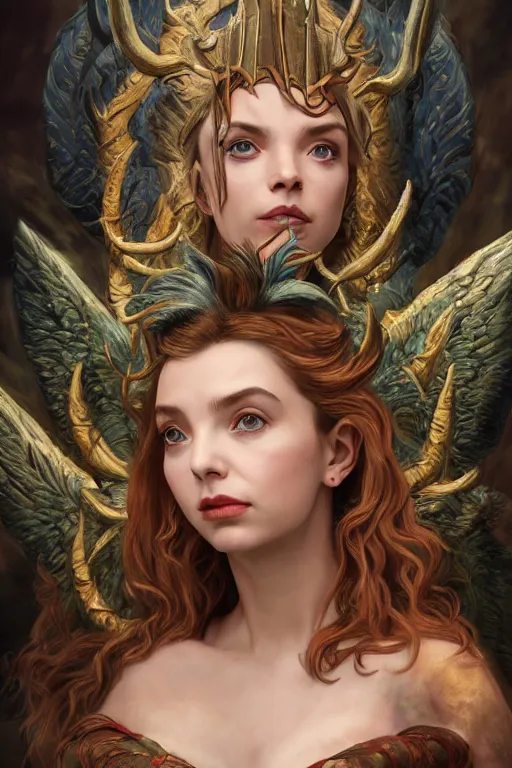 Prompt: A fantasy comic book style portrait painting of a hybrid Jodie Comer, Anya_Taylor-Joy, as a Mystical Valkyrie, Reptilian-Anubis Atlantean Warrior, François Boucher, Oil Painting, unreal 5, DAZ, hyperrealistic, octane render, Regal, Refined, Detailed Digital Art, RPG portrait, William-Adolphe Bouguereau, Michael Cheval, Walt Disney (1937), Steampunk, dynamic lighting, Highly Detailed, Cinematic Lighting, Unreal Engine, 8k, HD