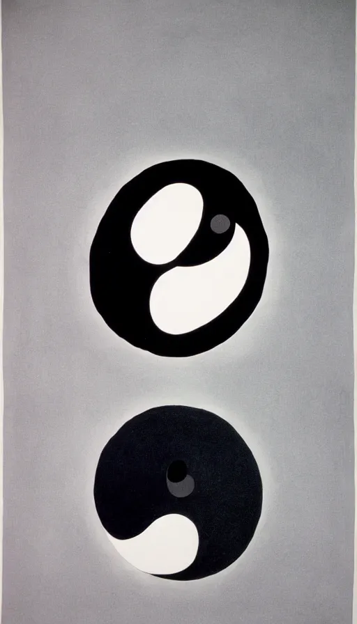 Image similar to Abstract representation of ying Yang concept, by Raymond Briggs