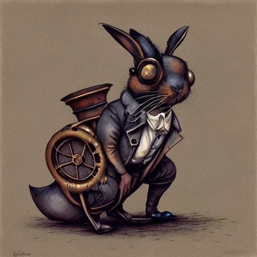 Image similar to steampunk rabbit by esao andrews