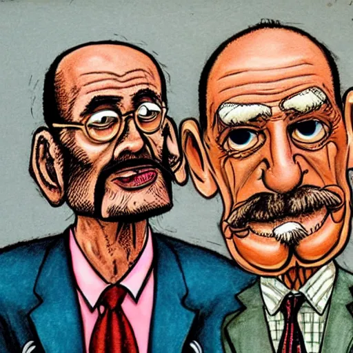 Image similar to The Artwork of R. Crumb and his Cheap Suit Dr. Phil tells you to have more relations, pencil and colored marker artwork, trailer-trash lifestyle