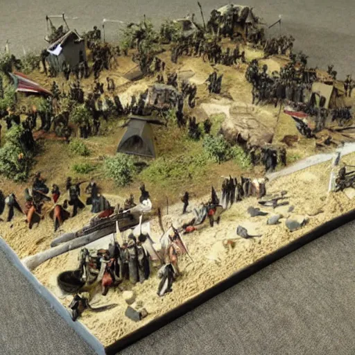 Prompt: civil war diorama