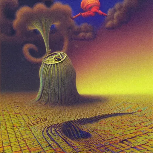 Prompt: ultradetailed matte Electronic 3D Art of an exploding rainbow by beksinski, jacek yerka, Charles Schulz, Dr. Seuss, Roberto da Matta, featured on Artstation, digital art, rectilinear.