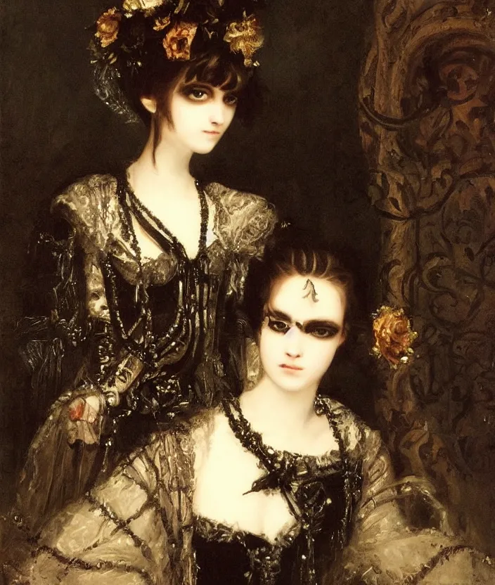 Image similar to gothic princess portrait by william - adolphe bouguerea, highly detailded