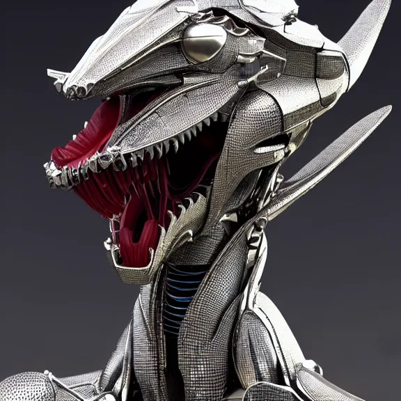 Image similar to detailed mawshot of a gigantic goddess elegant beautiful stunning anthropomorphic hot robot mecha female dragon, eating and swallowing a human whole, with sleek silver metal armor, OLED visor over eyes, micro art, prey, vore, digital art, mawshot, dragon vore, dragon maw, furry art, high quality, 8k 3D realistic, macro art, micro art, Furaffinity, Deviantart, Eka's Portal, G6