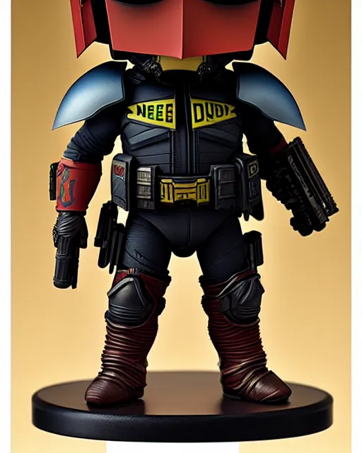 Image similar to nendoroid judge dredd | | realistic shaded, fine details, realistic shaded lighting poster by greg rutkowski, diego gisbert llorens, magali villeneuve, artgerm, jeremy lipkin and rob rey