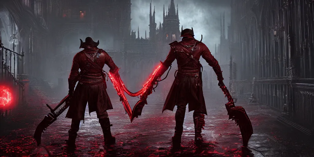 Prompt: duke nukem in bloodborne, realistic 4 k octane beautifully detailed render, 4 k post - processing, highly detailed, intricate complexity, epic composition, magical atmosphere, cinematic lighting, masterpiece, ultra hd