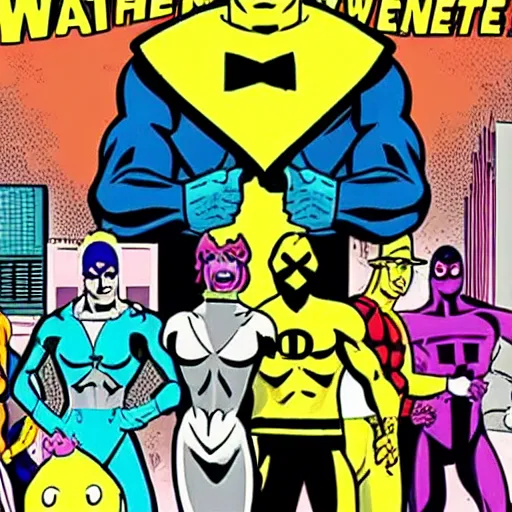 Prompt: Watchmen the Animated Series in the Style of an 80s Saturday Morning Cartoon