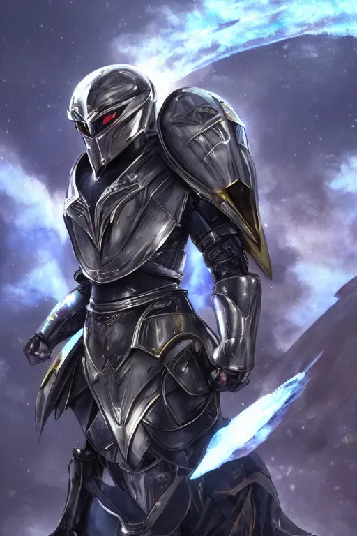 Image similar to helmet armor guardian destiny in witch queen illumination ray tracing hdr fanart arstation by sung choi robot ninja mask and eric pfeiffer and gabriel garza and casper konefal