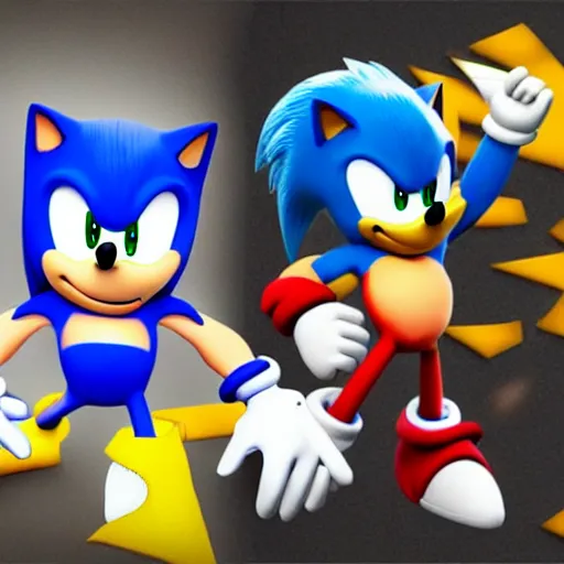 Prompt: John Cena Sonic the Hedgehog, photo, detailed, 4k