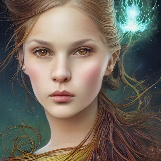 Prompt: realistic detailed face portraits of the spark of life by emilia dziubak, will terry, greg olsen, chris mars, ann long, and mark brooks, fairytale, female, feminine, art nouveau, illustration, character concept design, storybook layout, story board format