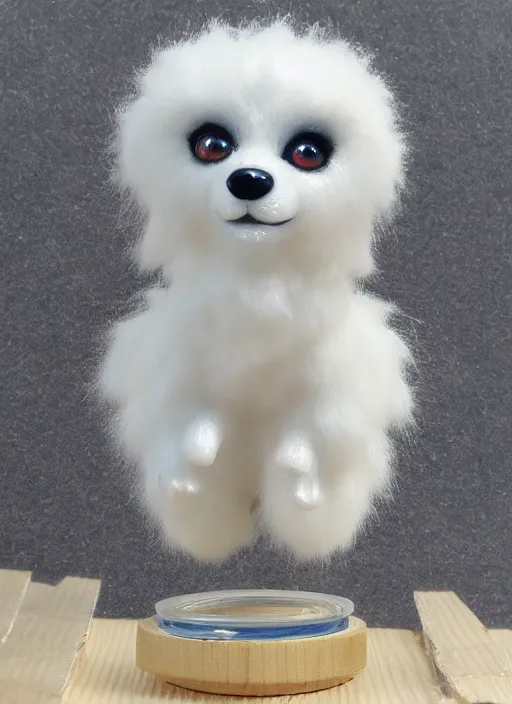 Image similar to 80mm resin detailed miniature of fluffy dog, Product Introduction Photos, 4K, Full body