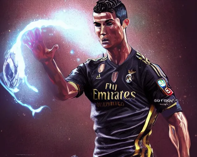 Prompt: cristiano ronaldo as a strong magician, fantasy art, in the style of tony start, illustration, epic, fantasy, intricate, elgant, amazing detail, digital painting, artstation, concept art, smooth, sharp focus