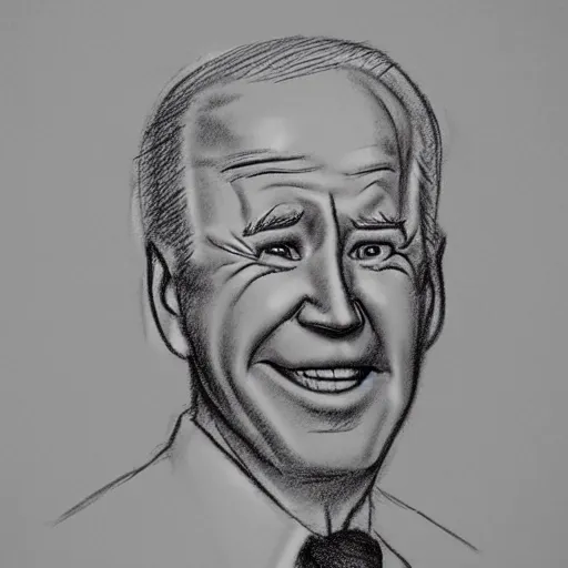 Image similar to milt kahl pencil sketch of joe biden