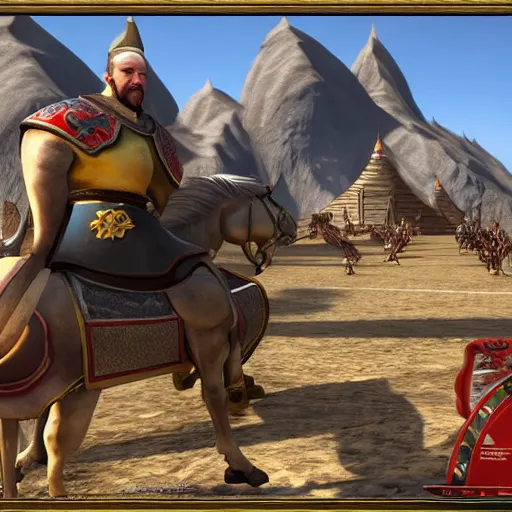 Prompt: genghis khan playing video games unreal engine 5