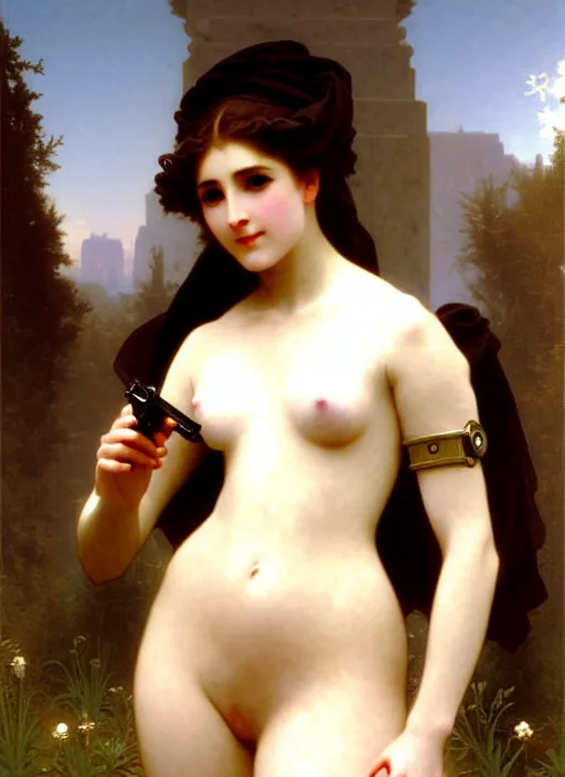 Prompt: image of beautyful female android steampunk by william - adolphe bouguereau,