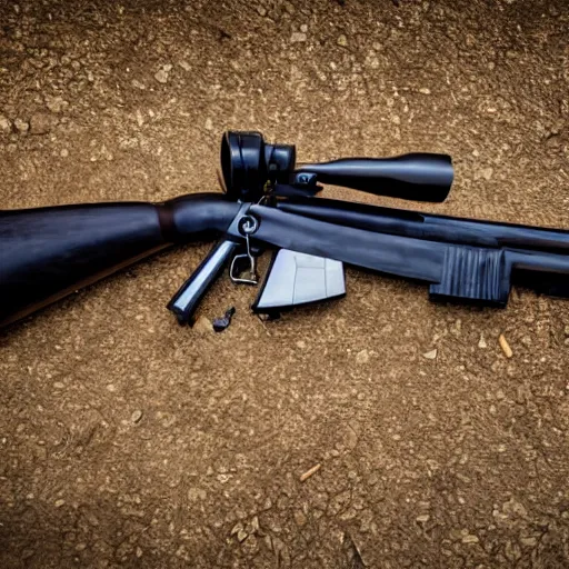 Prompt: Product photo of muzzleloaded flintlock AK47 from the site grabAgun, white background, postapocalyptic. 4k. high quality