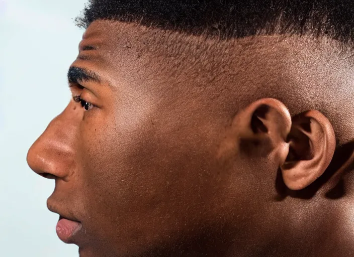 Image similar to side profile shot of kentrell gaulden youngboy never broke again, 8 k