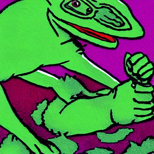 Prompt: the rarest pepe,