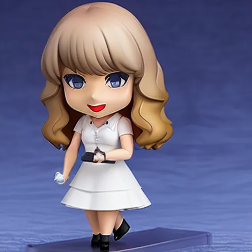 Prompt: a taylor swift nendoroid, product shot