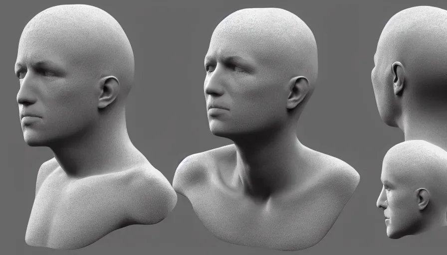 Prompt: human body and head, sss, pbr material, refraction, pale skin