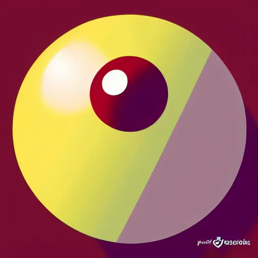 Image similar to a vectorial pokeball, vector art, pokemon, pokeball