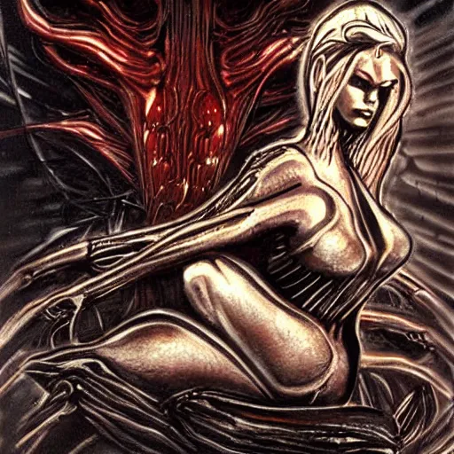 Image similar to leaked concept art of the new forbidden siren ps 2 game drawn by h. r. giger